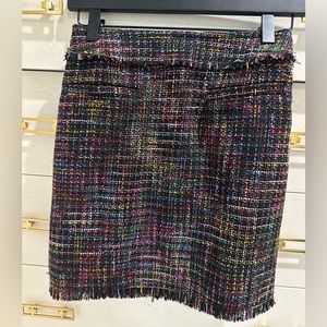 H&M tweed multi color mini skirt